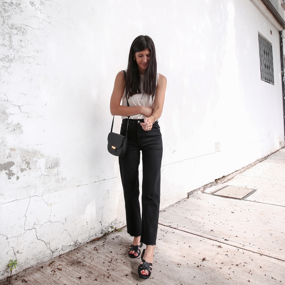 Everlane The Way High Wide Leg Jeans Coal